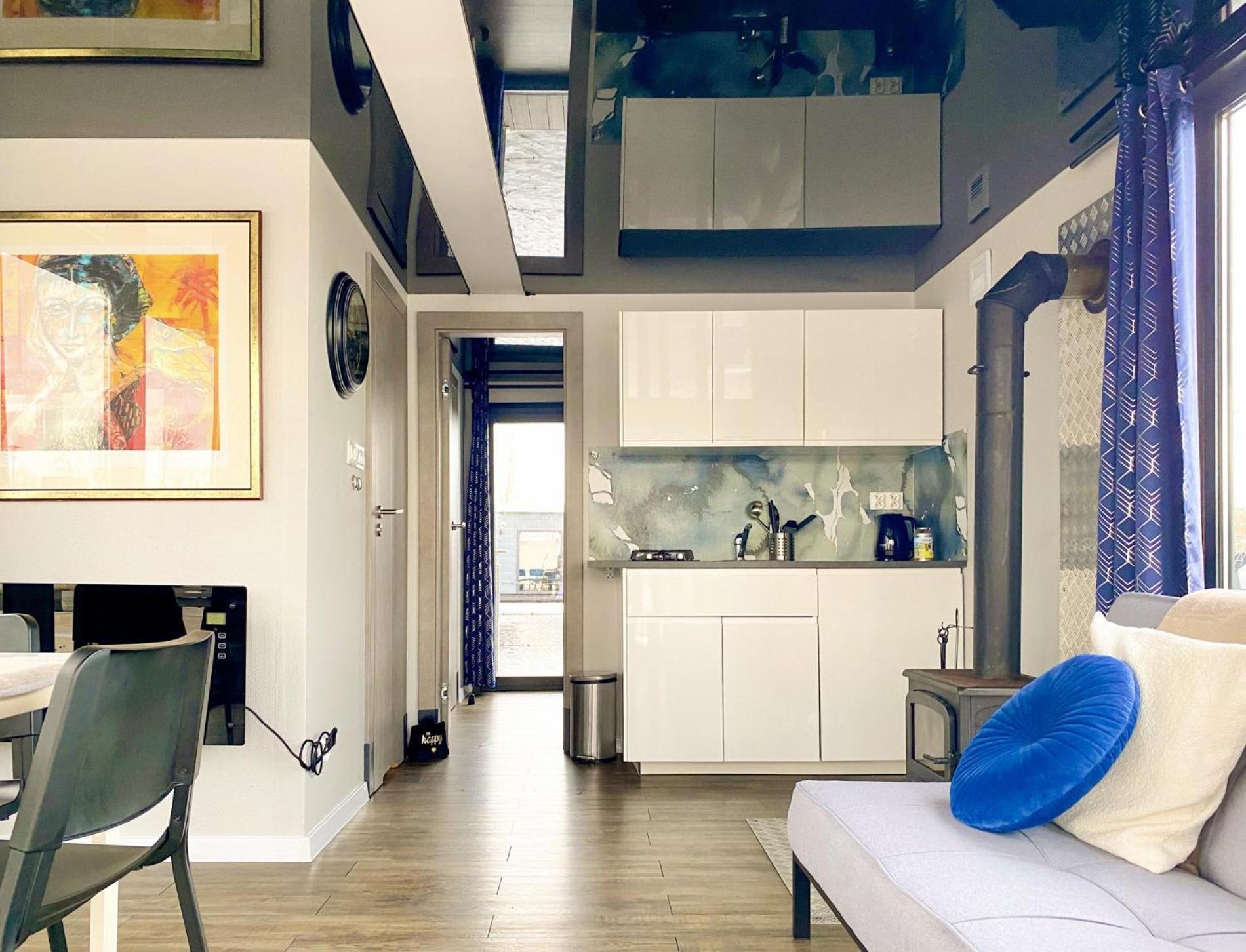 Houseboat Blue Sneekermeer Offingawier 외부 사진